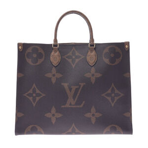 Louis Vuitton Giant Monogram On the Go Reverse Brown Canvas Bag